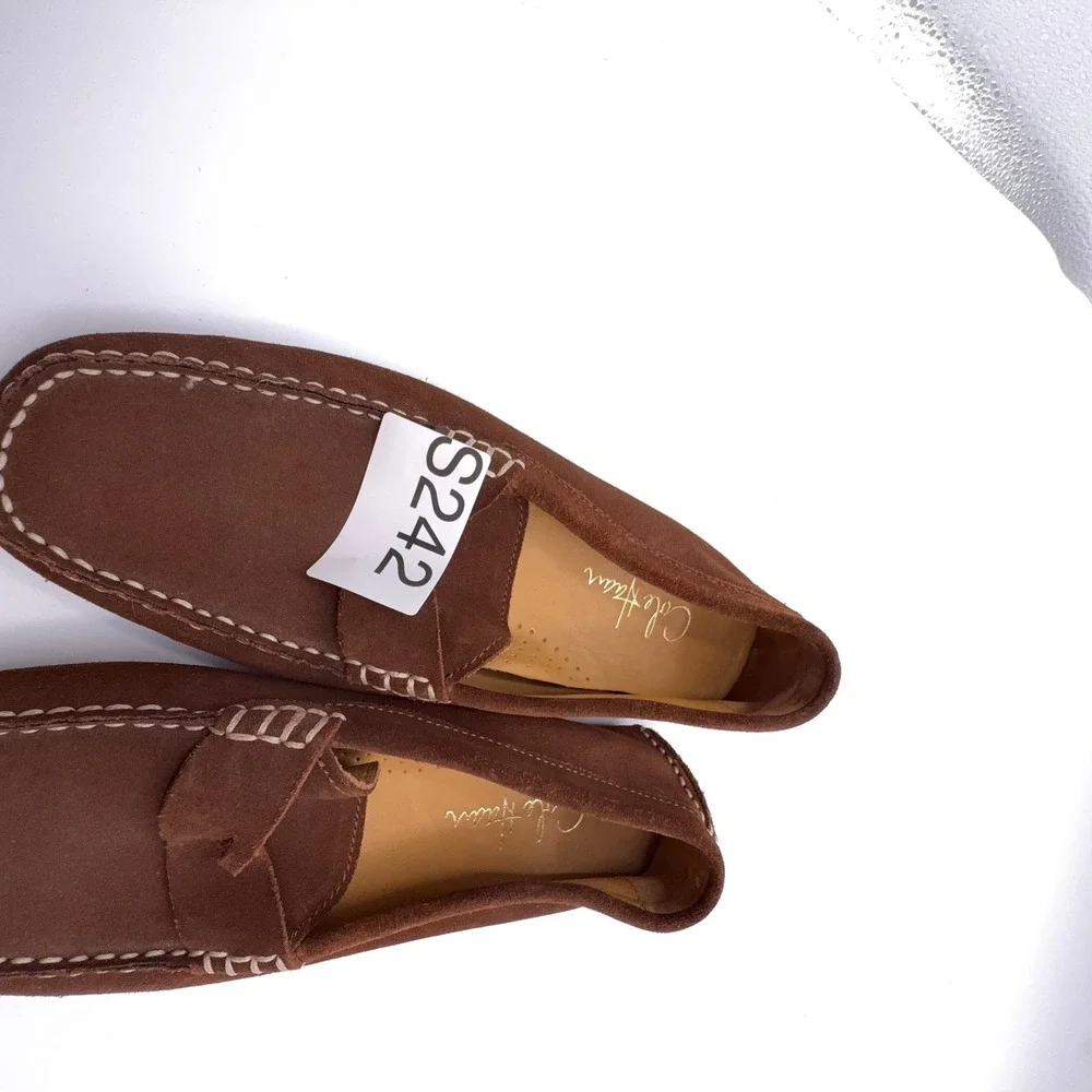 Cole Haan Loafers Womens 8 Brown Suede Penny Driving Flats Moccasin Slip On Shoe